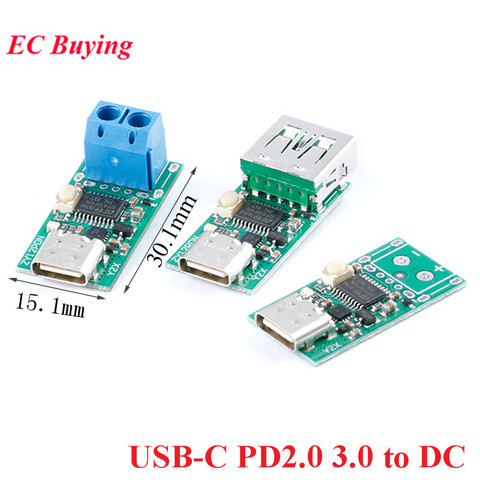 Type-C USB-C PD2.0 3.0 PD3.0 to DC Fast Charge Charging Trigger Polling Detector Notebook Power Supply Change Board Module ► Photo 1/5