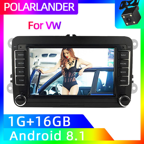 2 Din 7 inch Car Stereo Radio GPS Navigation Wifi MP5 Player For Bora Golf VW Polo Volkswagen Passat B6 B7 Touran Android Auto ► Photo 1/6