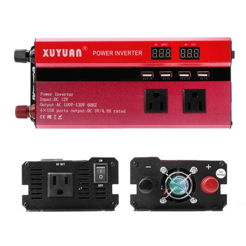 5000W Solar Power Inverter Sine Wave LED 4 USB DC12V To AC110V/220V Convert 1XCF ► Photo 1/6