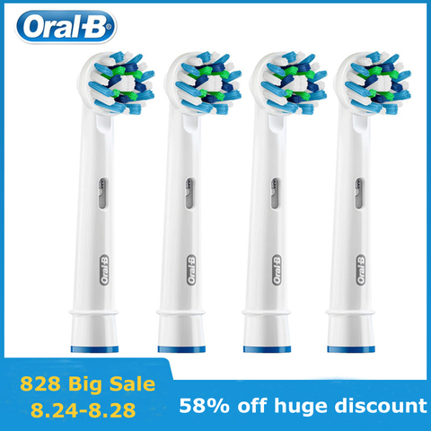 Oral B Electric Toothbrush Heads EB50 Cross Action Replacement Brush Head German Imported Genuine Original Oral B Brushing Heads ► Photo 1/6