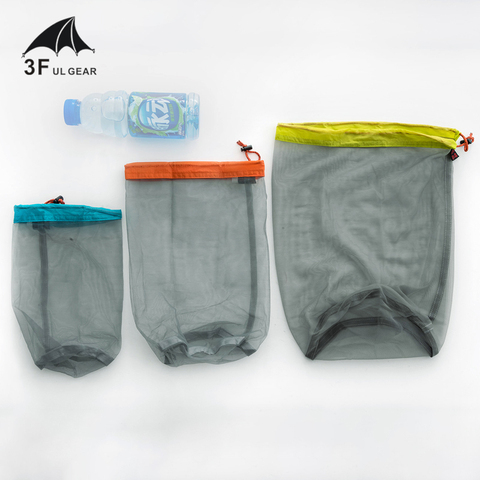 3F UL GEAR 3 size 28*13cm/36*17cm/45*20cm Ultra-light PU Coating Camping Outdoor Mesh Bag ► Photo 1/5