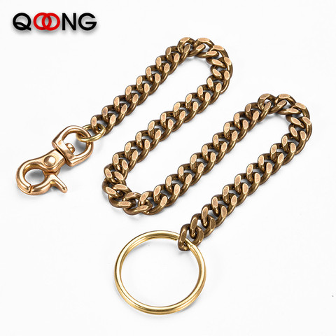 39cm Long Solid Pure Brass Trouser Jean Wallet Chain Keychain For Motorcycle Biker Trucker Apparel Matching Jewellery Shellhard ► Photo 1/6