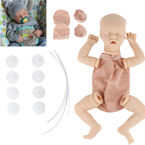 Buy Online 17 Inch 43cm Realistic Newborn Fabric Body Reborn Doll Levi Blank Kit Bebe Reborn Doll Unpainted Unfinished Doll Parts Diy Kit Alitools