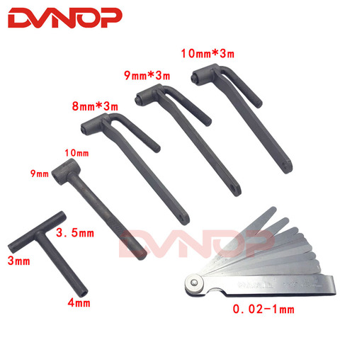 Motorcycle Engine Valve Screw Adjusting Spanner Tool Valve clearance adjustment tools + Feeler gauge 0.02-1 ► Photo 1/6