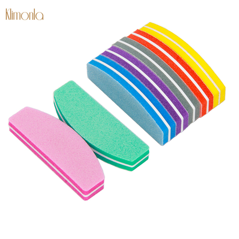 7pcs Mini Nail Art Sanding Buffer Files Colorful Half Moon Nail File Blocks Grinding Polishing Manicure Care Tools For Salon ► Photo 1/6