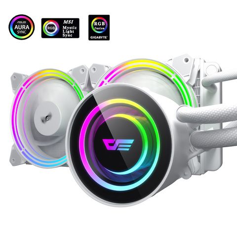 CPU Fan Cooler Water Cooling 120mm Fan Rgb Fan 12V Mirror Pump Aura Sync Mute Water Cooler Master CPU LGA 2011/AM4/115X ► Photo 1/6