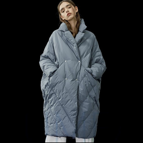 Winter New arrival Women Plus Size thicker warm White Duck Down coat Jacket Cocoon&Bat Type Thicken Parkas with Big Pocket F121 ► Photo 1/6
