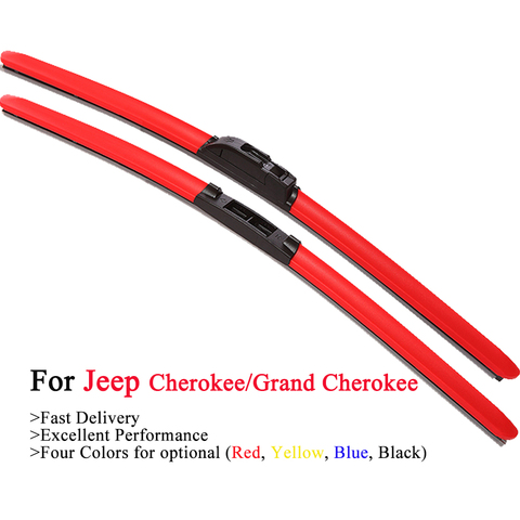 HESITE Color Hybrid Wiper Blades For Jeep Grand Cherokee SRT8 WK1 WK2 WK3 WK WH Cherokee Liberty KL KJ KK XJ 313 2014 2016  2017 ► Photo 1/6