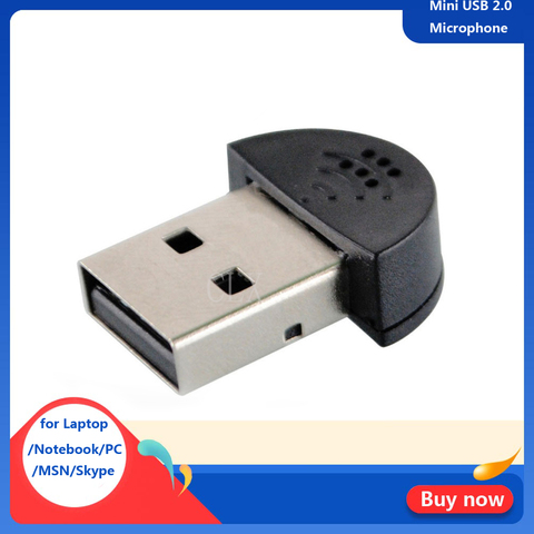 Mini USB 2.0 Microphone Portable Studio Speech Mic Audio Adapter Driver Free for Laptop/Notebook/PC/MSN/Skype ► Photo 1/5