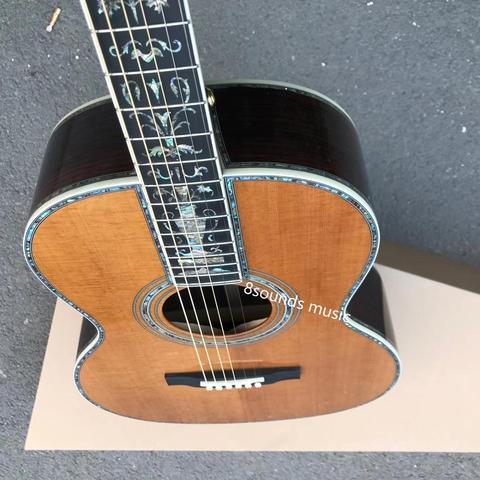 free shipping solid cedar wood top OOO 45 acoustic guitar abalone 39 inch ooo style classic acoustic Guitars ► Photo 1/6