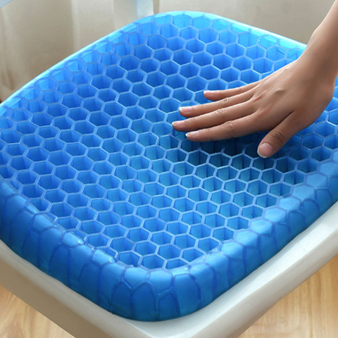 Honeycomb Cooling Pad Ice gel Seat Cushion with Black Non-slip Comfortable Massage Seat Office Chair Health Care Pain Release ► Photo 1/6