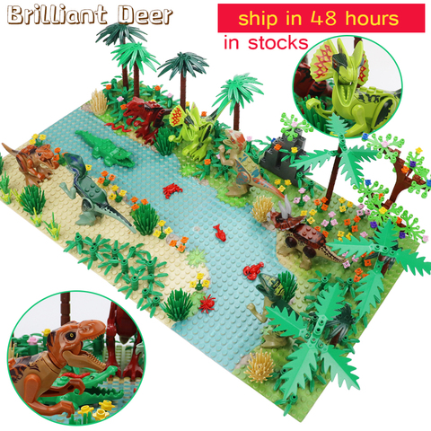 New Jurassic Dinosaur World Tree Forest Animal Action Figures Building Blocks Compatible City DIY MOC Bricks Kids Toys ► Photo 1/6