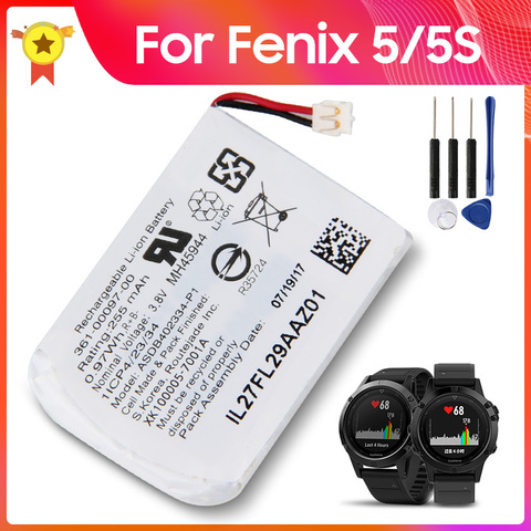 Original Formal Channels Battery For Garmin Fenix 5 Fenix 5S  Replacement Battery New Goods Durable 255mAh 361-00097-00 ► Photo 1/6