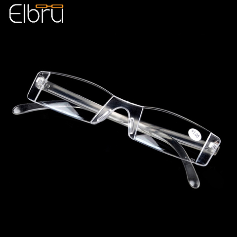 Elbru Men Women Integrally Rimless Reading Glasses Ultralight Resin Lens Magnifying Eyewear Presbyopic Glasses Diopters +1.0 4.0 ► Photo 1/6