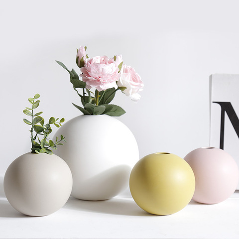 Simple Ceramic Creative, Round Ball Flower Arrangements