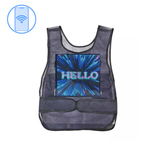 Wearable full color LED display vest clothing advertising light vest street walking marketing professional LED matrix vest ► Photo 1/6