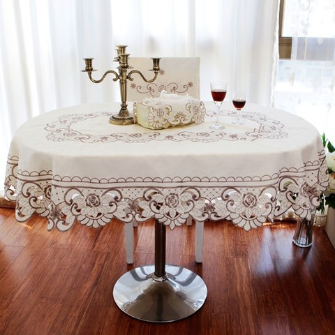 2022 new hot sale High-end European oval tablecloth round table cloth Embroidery table cover free shipping ► Photo 1/6