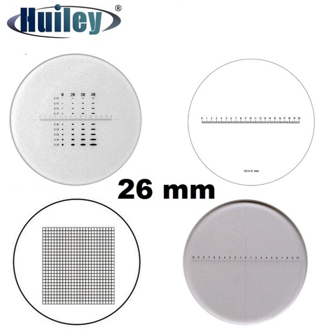 Micrometer Diameter 26mm Calibration Scale Board Optical Glass Cross Ruler Net Reticle Vertical Line Horizontal Ruler Microscope ► Photo 1/6