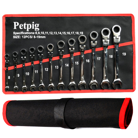 Key Wrench Set Car Repair Set Wrenches Universal Key Ratchet Spanners Wrench Sets  Hand Tools Ratchet wrench Set ► Photo 1/6
