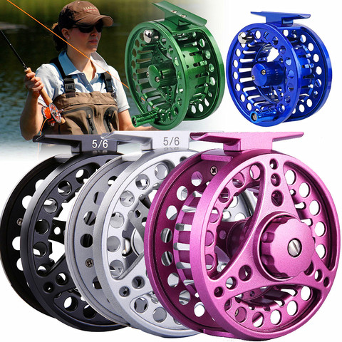 Sougayilang Fly Fishing Reel 5 Color CNC Full Metal Aluminum 5/6WT Fly Fishing Reels Large Arbor Left/Right Coil Fishing Tackle ► Photo 1/6