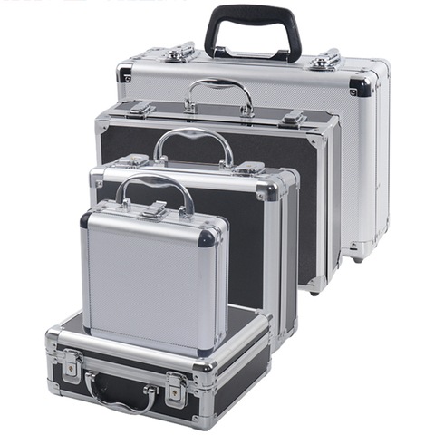 Portable Aluminum Tool Box Safety equipment Toolbox Instrument box Storage Case Suitcase Impact Resistant Case With Sponge ► Photo 1/6