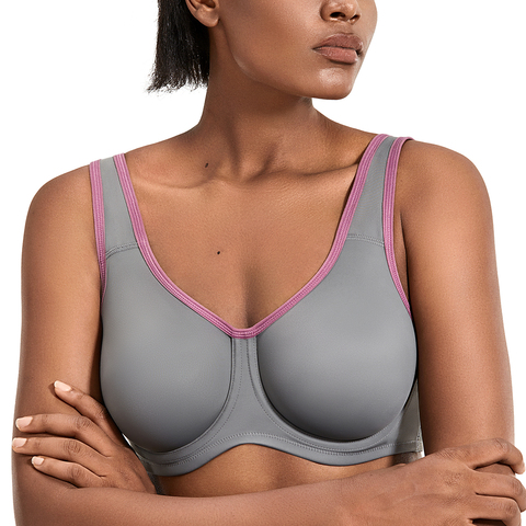 Sport Top Bras For Fitness Gym Female Underwire Yoga Crop Tops Running Women'S Max Control Double-Layer High Impact Plus Size ► Photo 1/6