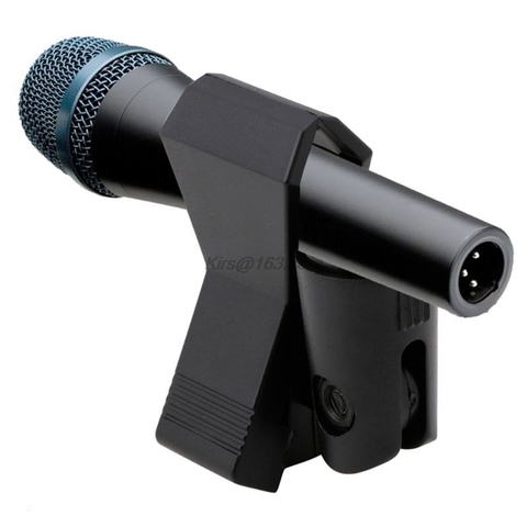 Flexible Microphone Mic Stand Accessory Plastic Clamp Clip Holder Mount Black ► Photo 1/6