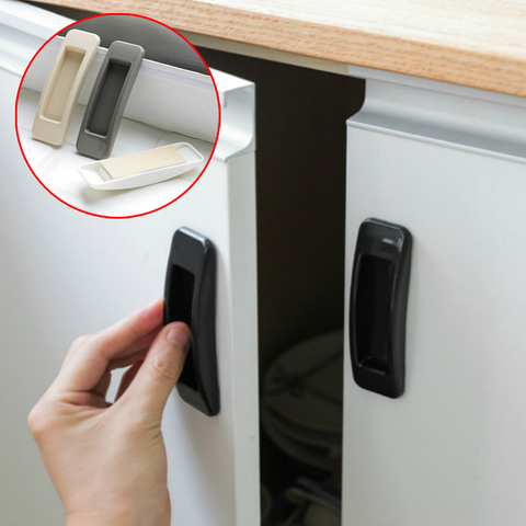 Door Handle 2pcs/lot Paste Open Sliding Door Handles for Interior Doors Window Cabinet Drawer Wardrobe Self-adhesive Handle ► Photo 1/6