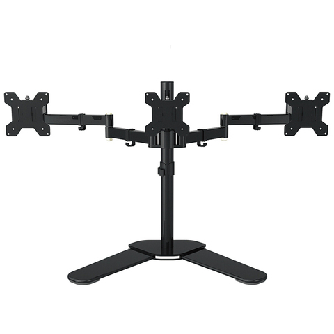 Desktop Full Motion 360 Degree Triple Screen Monitor Holder 10