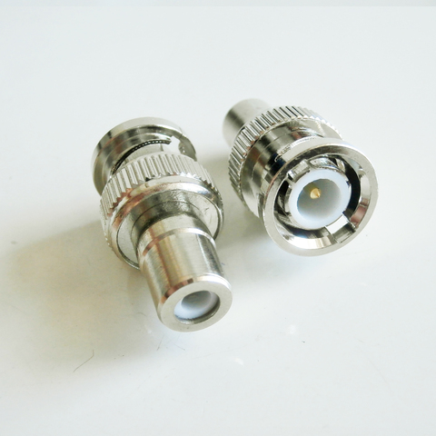 1X Pcs Q9 BNC To RCA Cable Connector Socket BNC Male To RCA Female Plug Nickel Plated Brass Straight Coaxial RF Adapters ► Photo 1/6