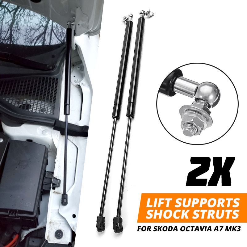 2X Car Gas Shock Hood Shock Strut Damper Lift Support for Skoda Octavia A7 MK3 Stainless Steel Hydraulic Rod 2012 2013 - 2022 ► Photo 1/6