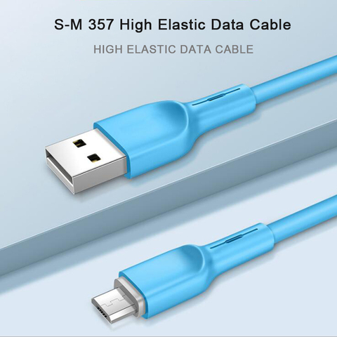 New Liquid silicone micro usb data cable 6s 7P lengthen P30 S10 Android fast charge 8Plus fast charge USB data cable fashion ► Photo 1/6