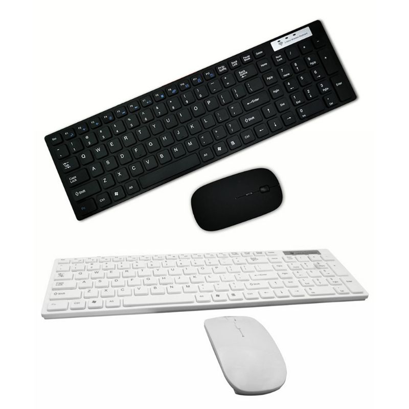 Wireless Keyboard Optical Mouse Combo USB Receiver 2.4GHz Slim Kit For PC Laptop 