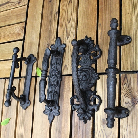 European retro garden Cast iron patio art door handles home decoration Wall decoration door handle room accessories ► Photo 1/5