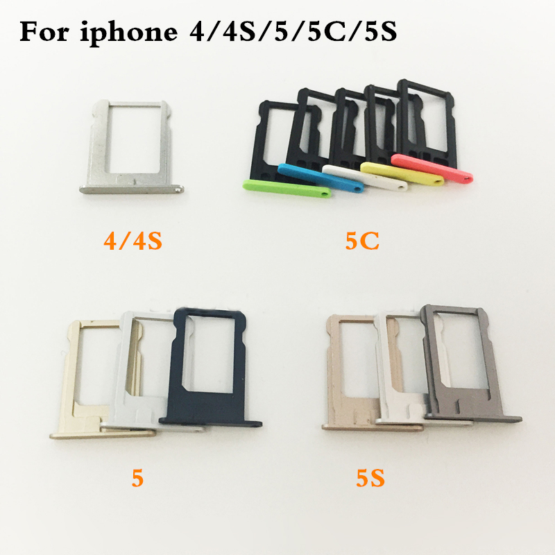 Buy Online Micro Nano Sim Card Holder Tray Slot For Iphone 5 S C 5c 5s 5g Se 5se Replacement Part Sim Card Card Holder Adapter Socket Apple Alitools