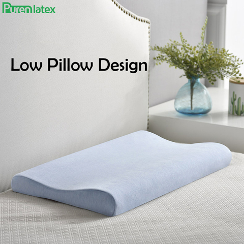 PurenLatex Memory Foam Pillow Soft Pillow Slow Rebound Neck Spine Protection Thin Pillow for Dutch wife Children Teenager Pillow ► Photo 1/6