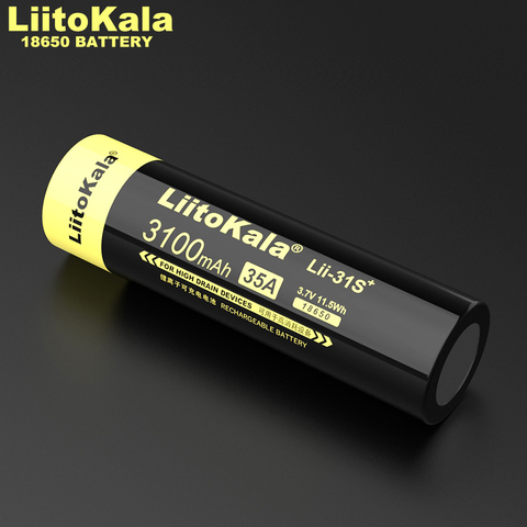 4PCS LiitoKala Lii-31S 18650 3.7V 3100mA 35A power lithium-ion battery for LED flashlight / electric drill / toy car ► Photo 1/4