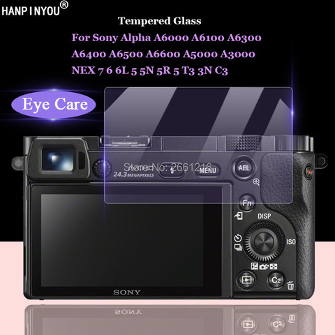For Sony Alpha A6000 A6100 A6300 A6400 A6500 A6600 A5000 A3000 Anti Blue Ray Tempered Glass 9H 2.5D Camera Screen Protector Film ► Photo 1/6