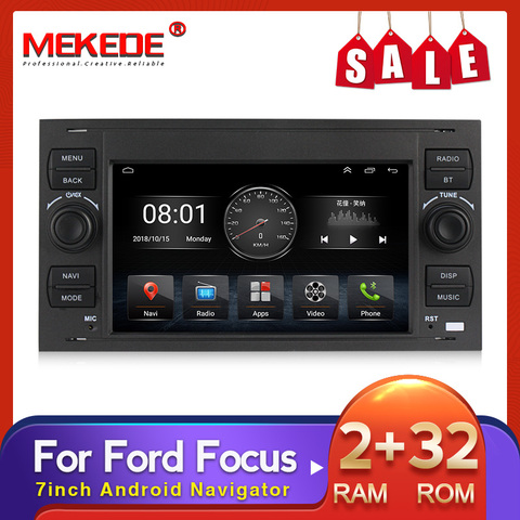 MEKEDE Android Car Radio For Ford Focus 2 Mondeo S C Max Kuga Fiesta Fusion GPS Navigation Multimedia Stereo Player Double Din ► Photo 1/6