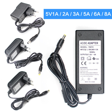 AC/DC 5V Power Adapter Supply 1A 2A 3A 5A 6A 8A 5V Switching Power Adapter Supply Charger AC DC 220V To 5 V For Led Lamp ► Photo 1/6