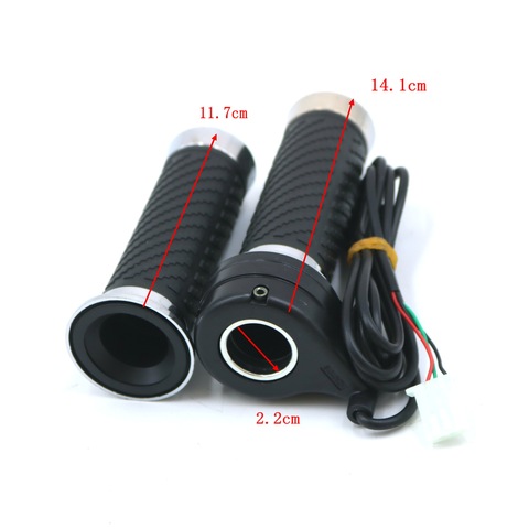 Electric Bicycle Scooter Gas Handle standard ebike twist throttle 24V/36V/48V/60V/72V/84V 1.5m cable ► Photo 1/4