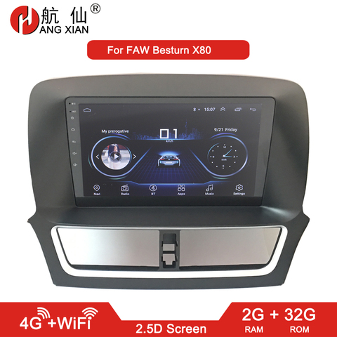 HANG XIAN 2 din Car radio video for FAW Besturn X80 2017 car dvd GPS navi player car accessory with 2G+32G 4G internet ► Photo 1/6