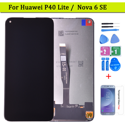 Original 6.4'' Display For Huawei P40 Lite Lcd Display Screen Digitizer Assembly with frame For Huawei Nova 6 SE LCD ► Photo 1/6