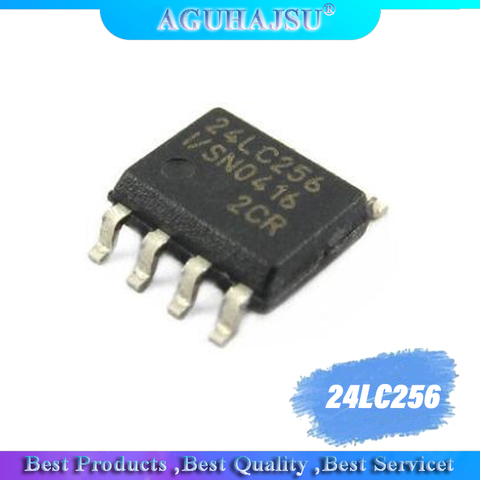 10PCS  24LC256-I/SN SOP 24LC256I SMD 24LC256 SOP-8 Erasable Program Memory Memory IC Chip Electronic Component Integration ► Photo 1/1