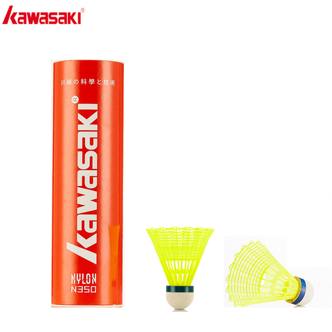 Kawasaki Nylon Ball N350 for Training 6 Pcs Badminton Plastic  Shuttlecock Birdies for Outdoor Training Use Durable ► Photo 1/6