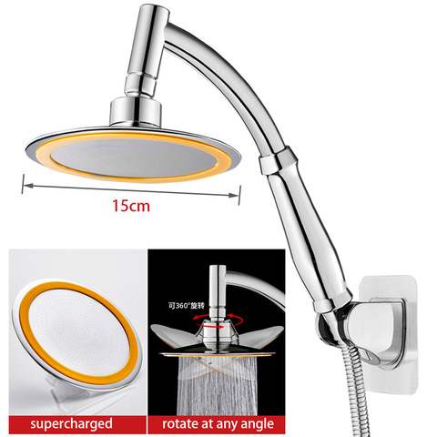 Reattachable Pressure Increasing 360 Degree Rotating Showerhead Big Rainfall Bathroom Hand Shower Head ► Photo 1/5