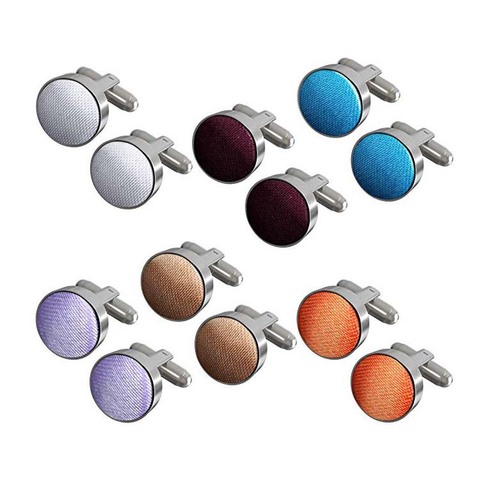 Fashion Shirt Dress Male Fancy Cuff links Smart Prom Button Cufflinks Mens Satin Colored Wedding Formal Womens ► Photo 1/6