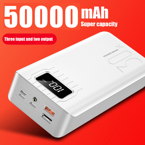 2022 New Power Bank  External Battery PoverBank 2 USB LED Powerbank Type-c Portable Mobile charger for Xiaomi One plus ► Photo 1/6