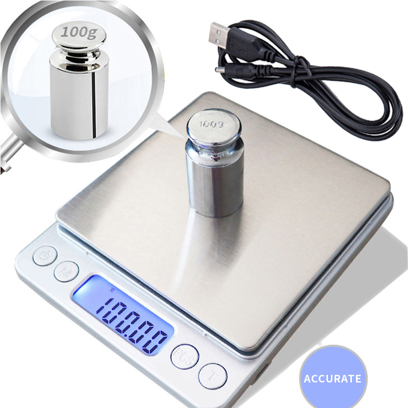 5kg/0.1g 10g/1g Digital Jewelry kitchen Scales Scales Steel Portable LCD  Lectronic Postal Food Balance Measuring Weight Libra - AliExpress