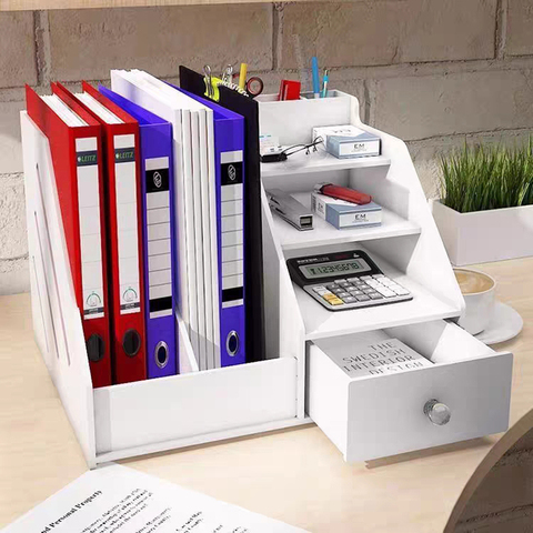 Magazine Holder Newspaper Rack Mask Storage Box Desk Organizer for Documents Letter File Holder Home Office and School Supplies ► Photo 1/6